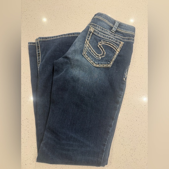 Silver Jeans Co Suki Bootcut Jeans Womens 32x34 Dark Wash Mid Rise Stretch - Picture 2 of 6